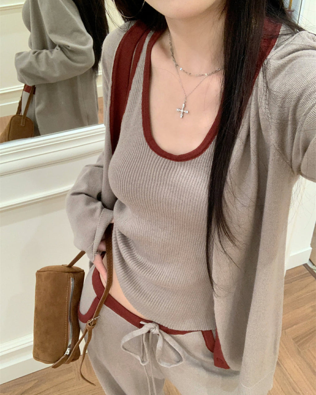 配色ニット 3 点セット