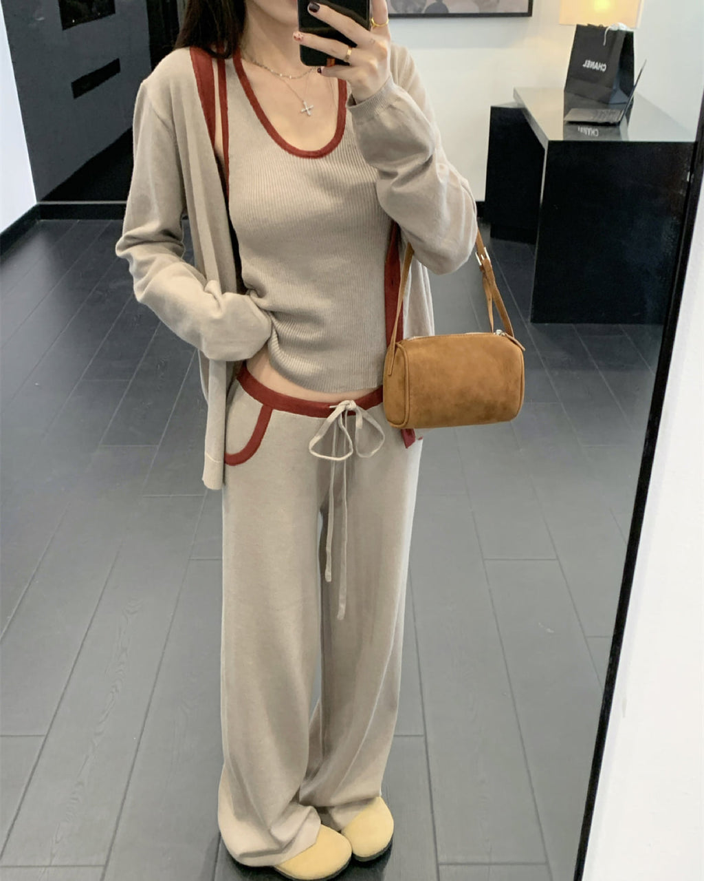 配色ニット 3 点セット