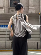リボンネックブラウス